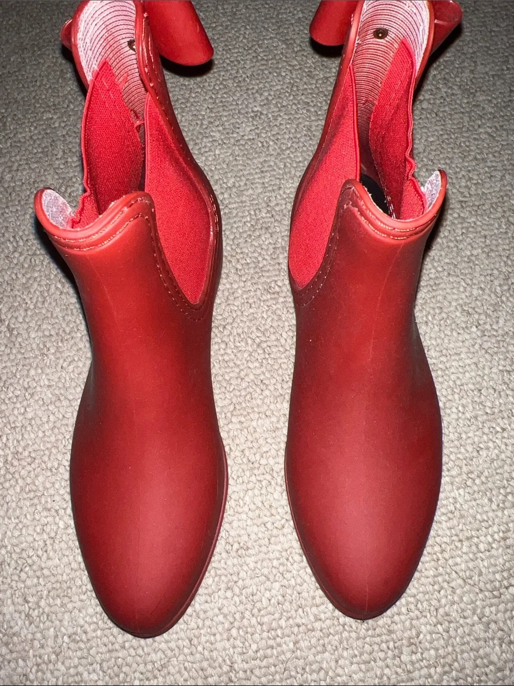 Red Chelsea Rain Boots